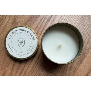 NEW Opalhouse Coconut Plum Crumble Scented Brown sugar & Almond‎ Soy Candle 4 Oz